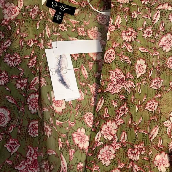 NWT Jessica Simpson Trendy Blaine Floral Printed Kimono Boho Style Size 2X - Picture 4 of 4
